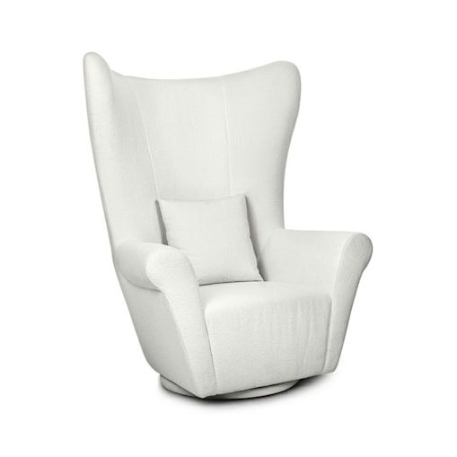 MaMaison fotel obrotowy GROSDOS biały / chenille