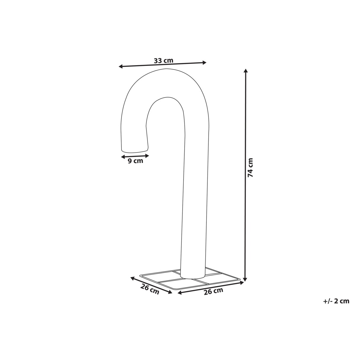 Dekoracja ogrodowa LED HOLMAVIK Laska cukrowa 74 cm Złoty