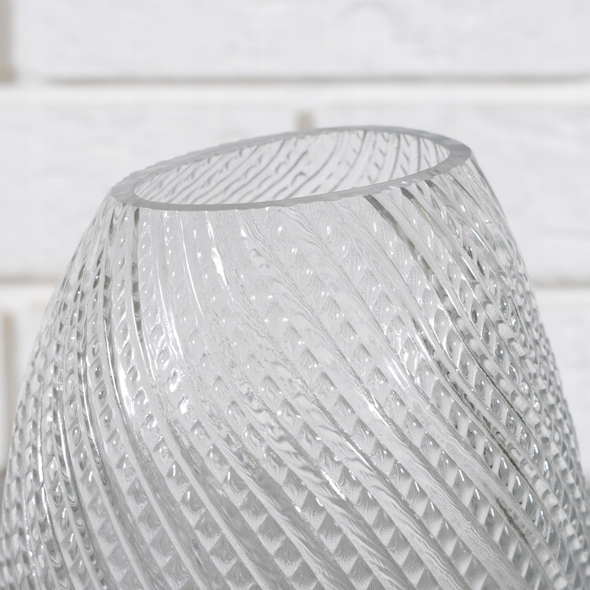 WAZON EDDY szklany przezroczysty wys. 20cm