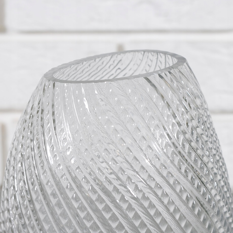 WAZON EDDY szklany przezroczysty wys. 20cm