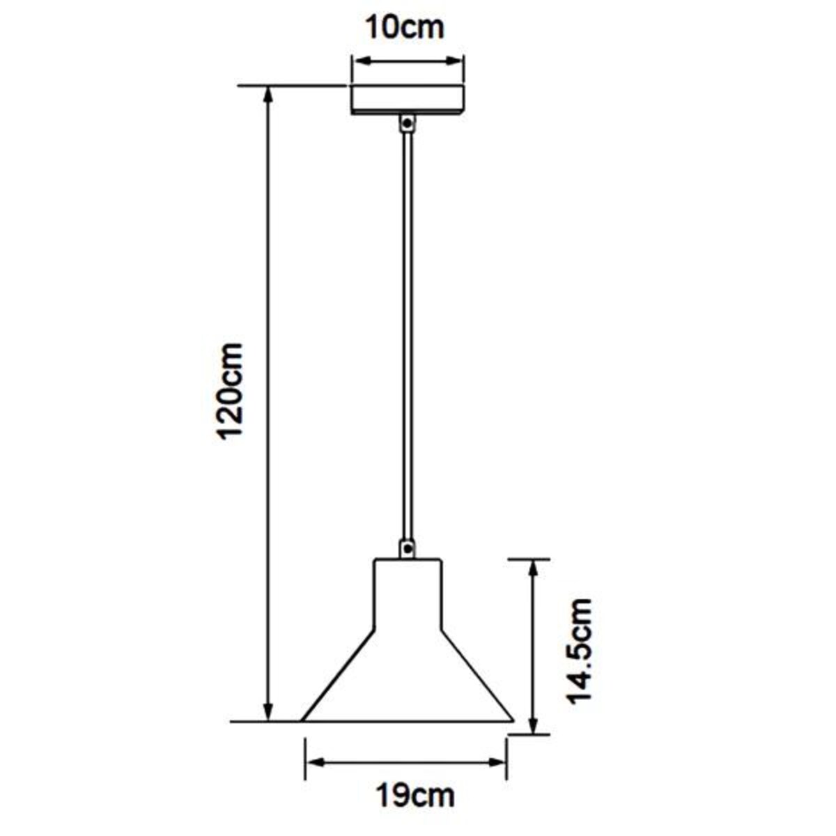 Sufitowa lampa wisząca ANNA 120 cm czarna