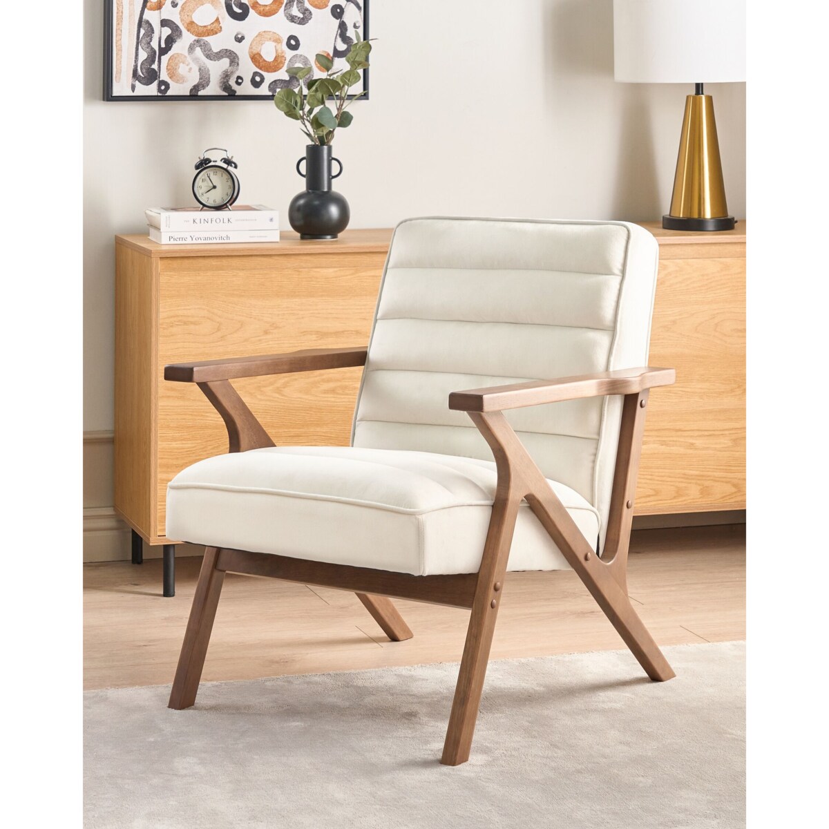 Fotel Złamana biel KISA