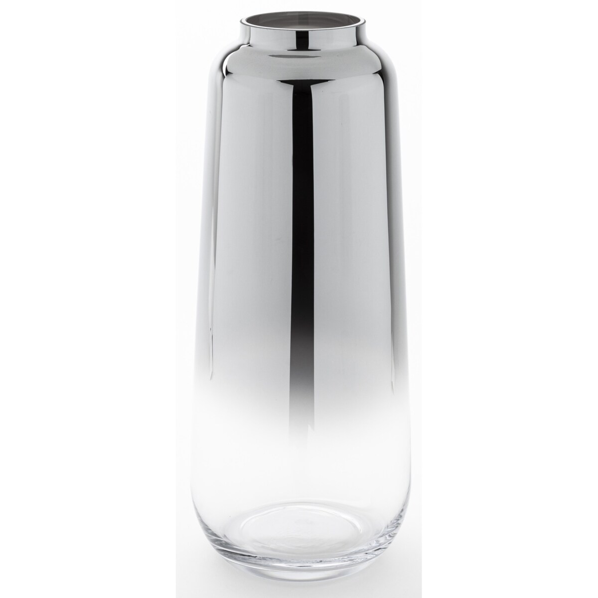Wazon szklany srebrny 50x20,5 cm ARGENTO