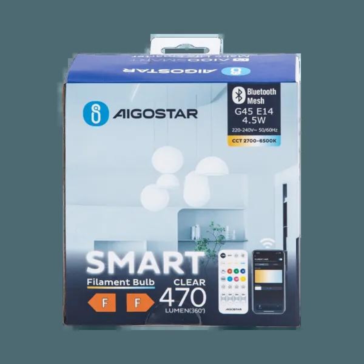 inteligentna żarówka bluetooth mesh g45 4.5w cct 2 szt. ,z pilotem