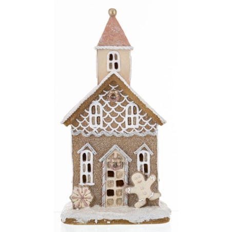 Dekoracja domek z piernika LED 33x17 cm JONG