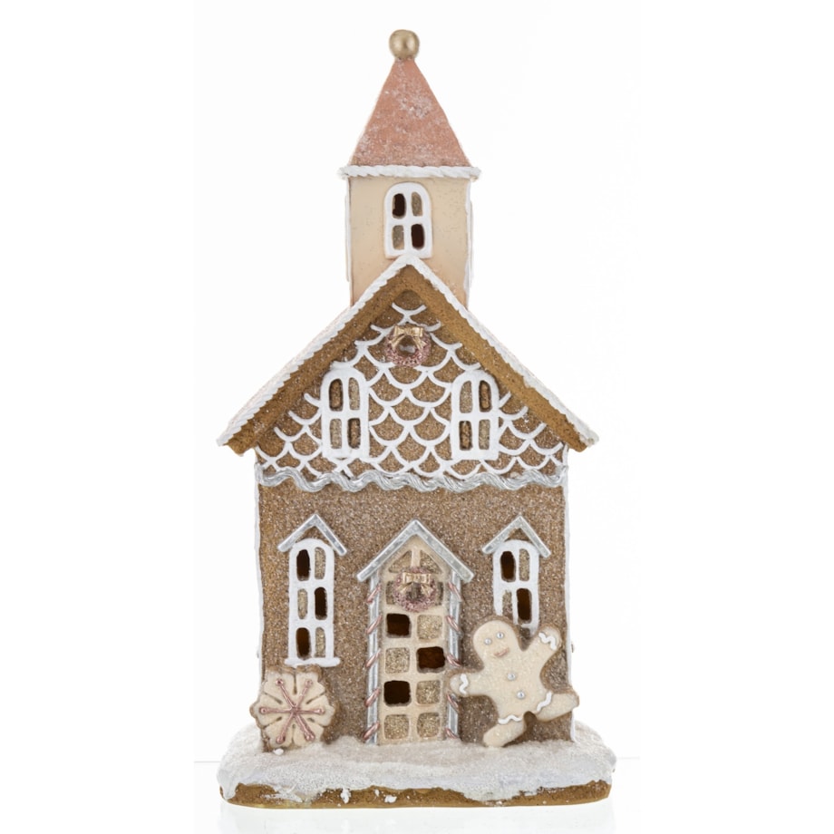 Dekoracja domek z piernika LED 33x17 cm JONG