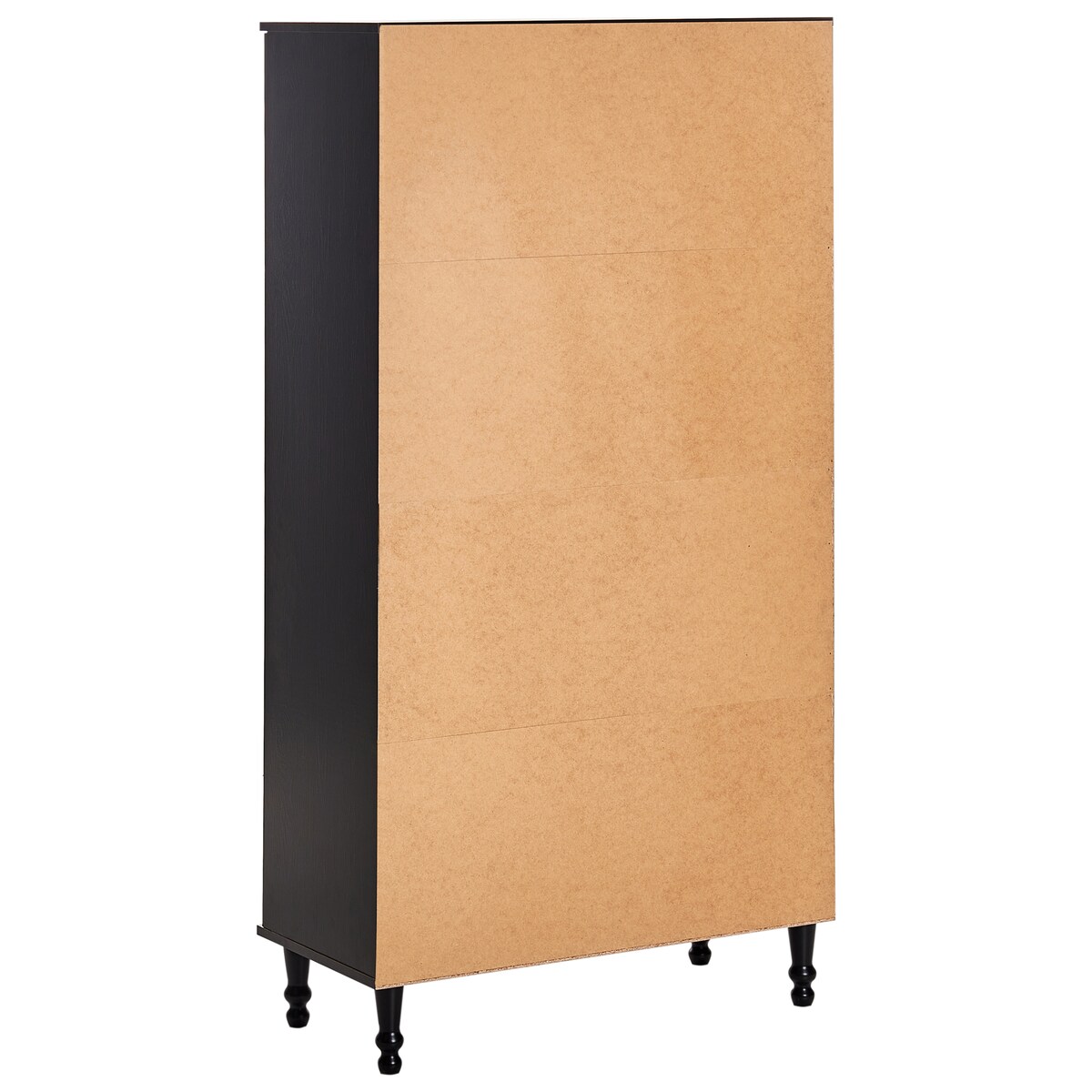 Witryna ze szklaną gablotą TINGLEDALE 80 cm Czarny