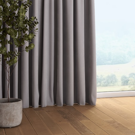 Zasłona na taśmie marszczącej 1 szt. 130x245 srebrzysty szary