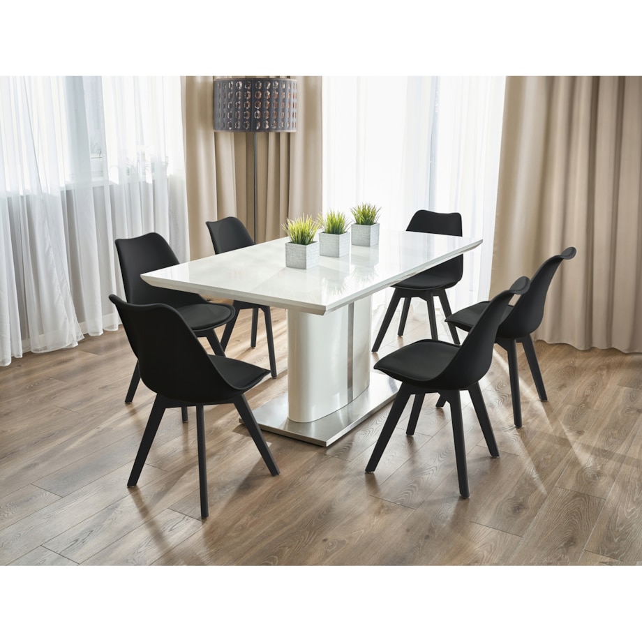 Krzesło kuchenne ekoskóra OSLO czarne