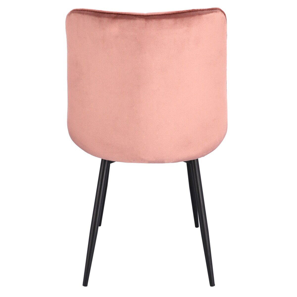 Krzesło tapicerowane welurowe MISTY różowe