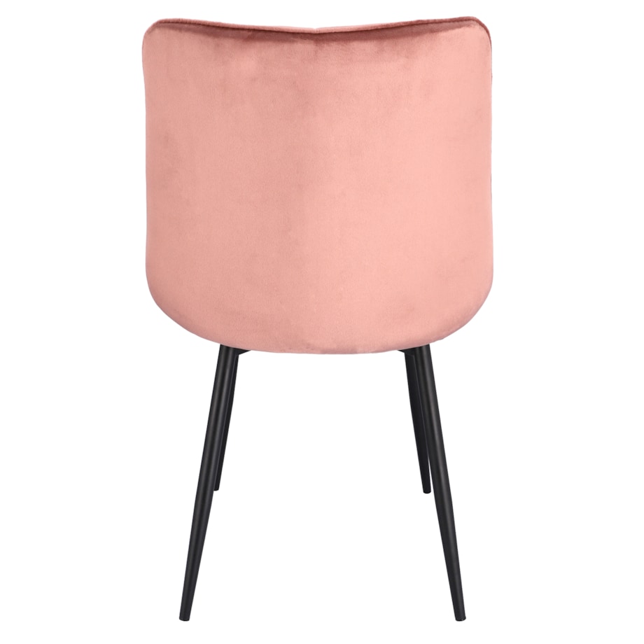 Krzesło tapicerowane welurowe MISTY różowe