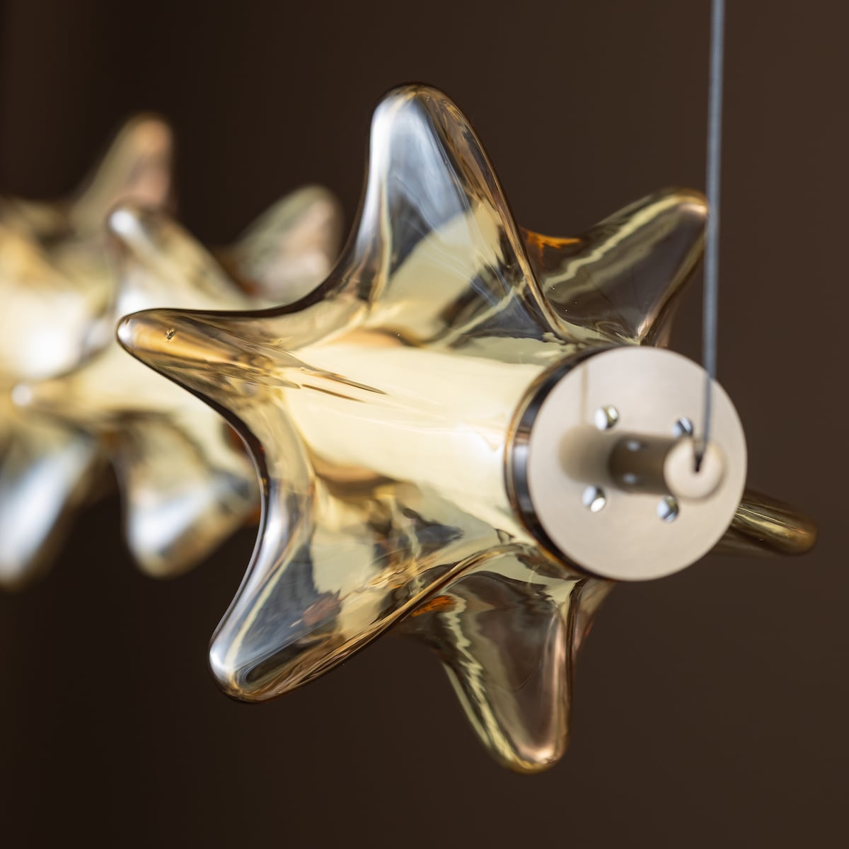 Lampa wisząca LED 30W TK Lighting ELVA BRASS 18216 mosiężna, regulowana wysokość, 3642 lm, 3000K, 103 cm