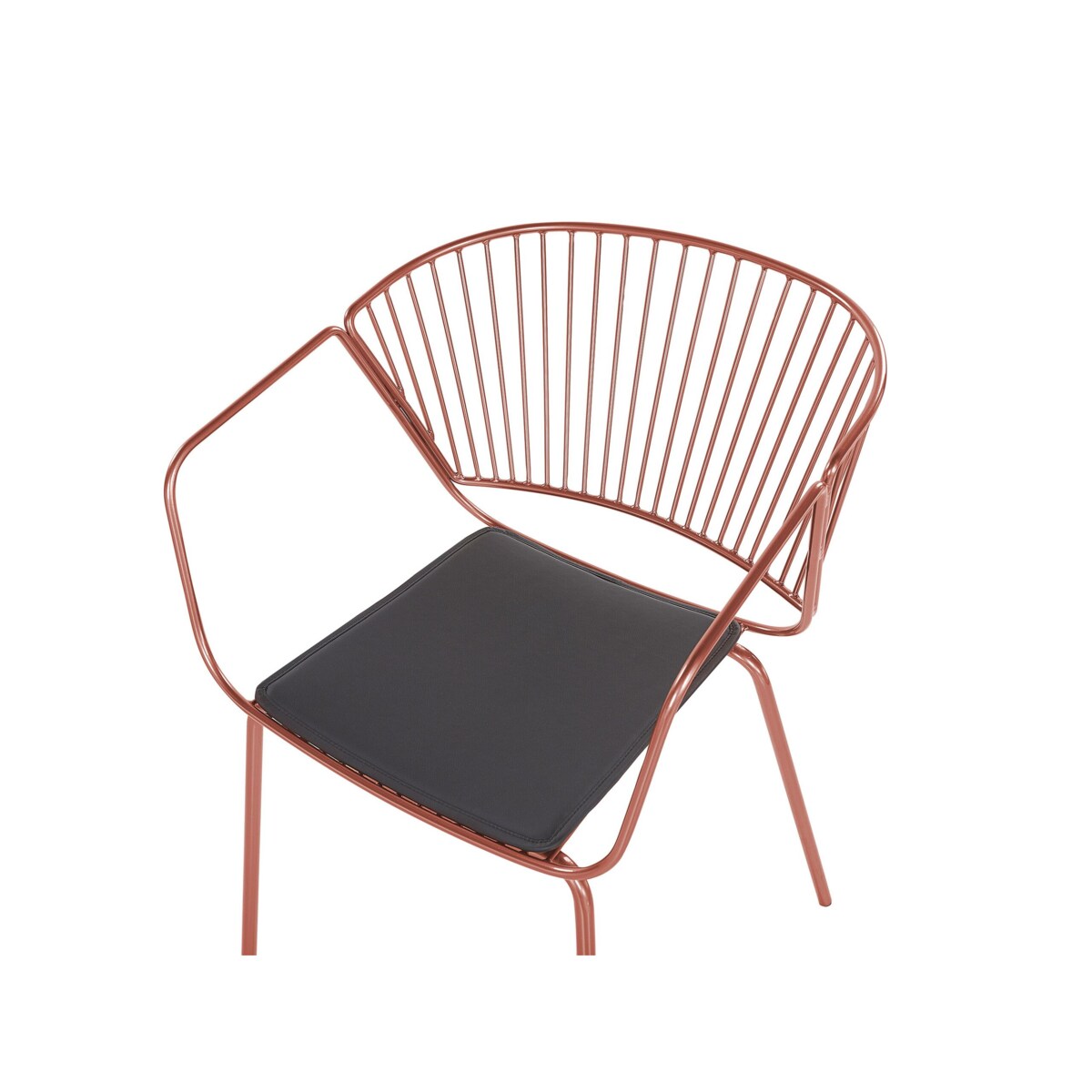 Zestaw 2 krzeseł do jadalni miedziany RIGBY