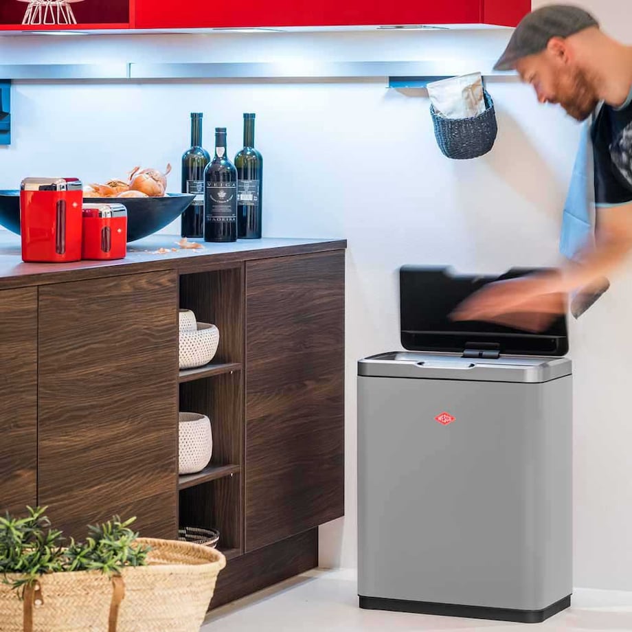 Kosz na śmieci grafitowy MATT i.Master Double - Wesco