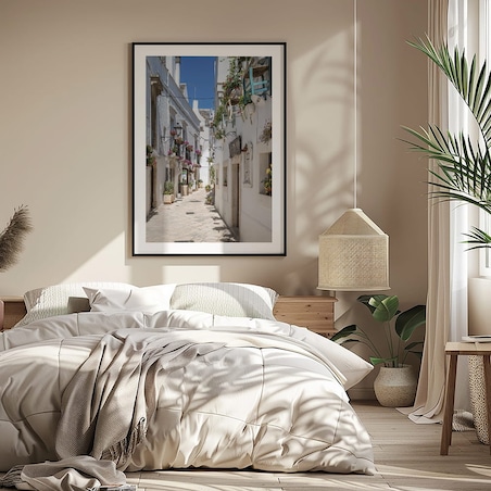 plakat malownicza uliczka locorotondo apulia włochy 50x70