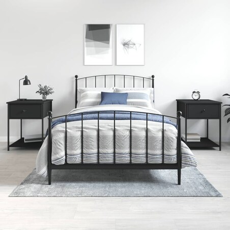 vidaXL Stoliki nocne, 2 szt., czarne, 44x45x58 cm