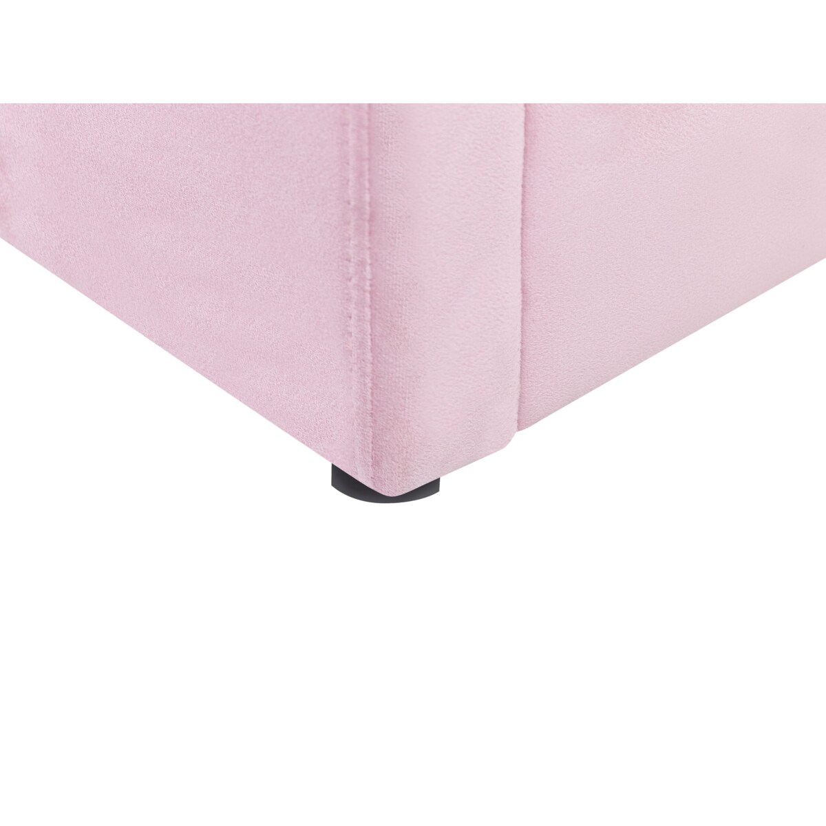 Łóżko z pojemnikiem welurowe 90 x 200 cm różowe ANET