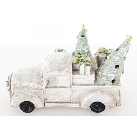 Dekoracja - samochód LED 10,5x15x8 cm CAMION-3 miś kierowcą