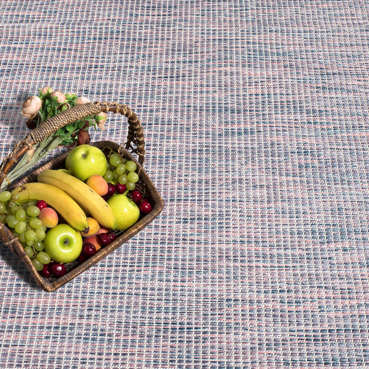 Dywan na zewnątrz i do wnętrz gładki Paloa 27780 Niebieski Róż 160x230