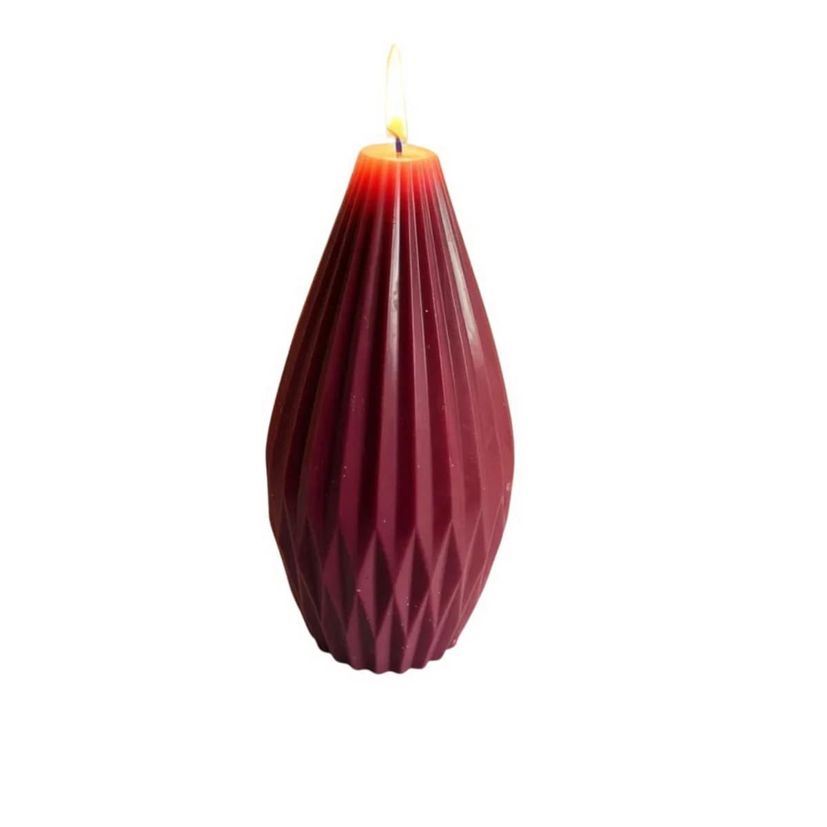Świeca ekologiczna sojowa dekoracyjna śliwkowa bordowa "Burgundy Touch" 137x65mm