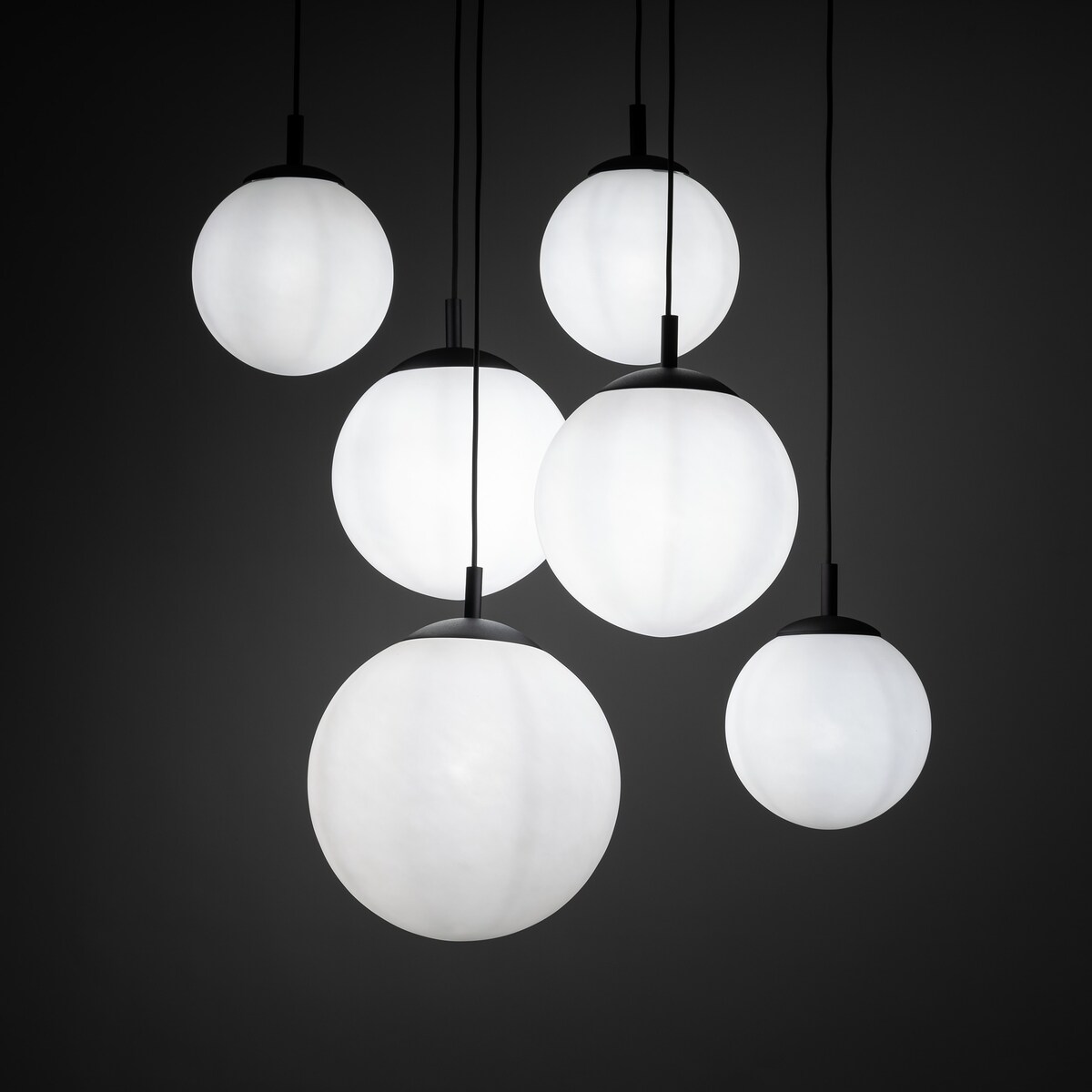 Lampa wisząca TK Lighting ESME WHITE 4793, 6xE27, regulowana, biało-czarna, nowoczesna do salonu i jadalni