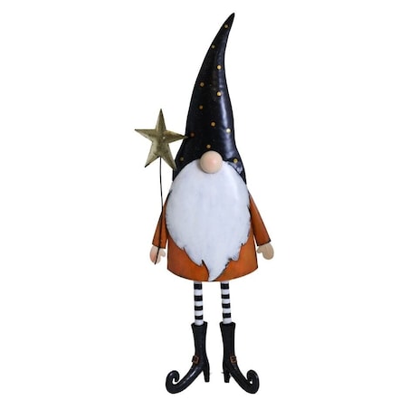 Dekoracja Halloween - metalowy skrzat 69x25,5x12 cm NANO