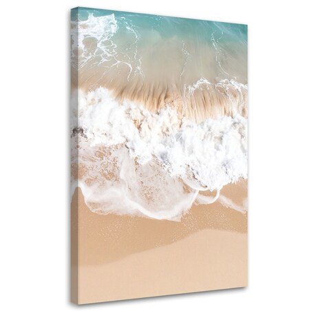Obraz do salonu sypialni jadalni, Plaża morze fale natura beżowy 80x120