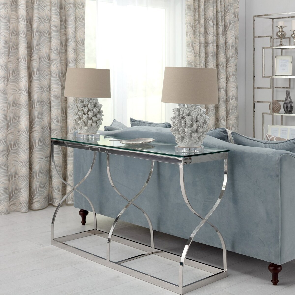 Konsola Dubai silver 140x40x80, 140 x 40 x 80 cm