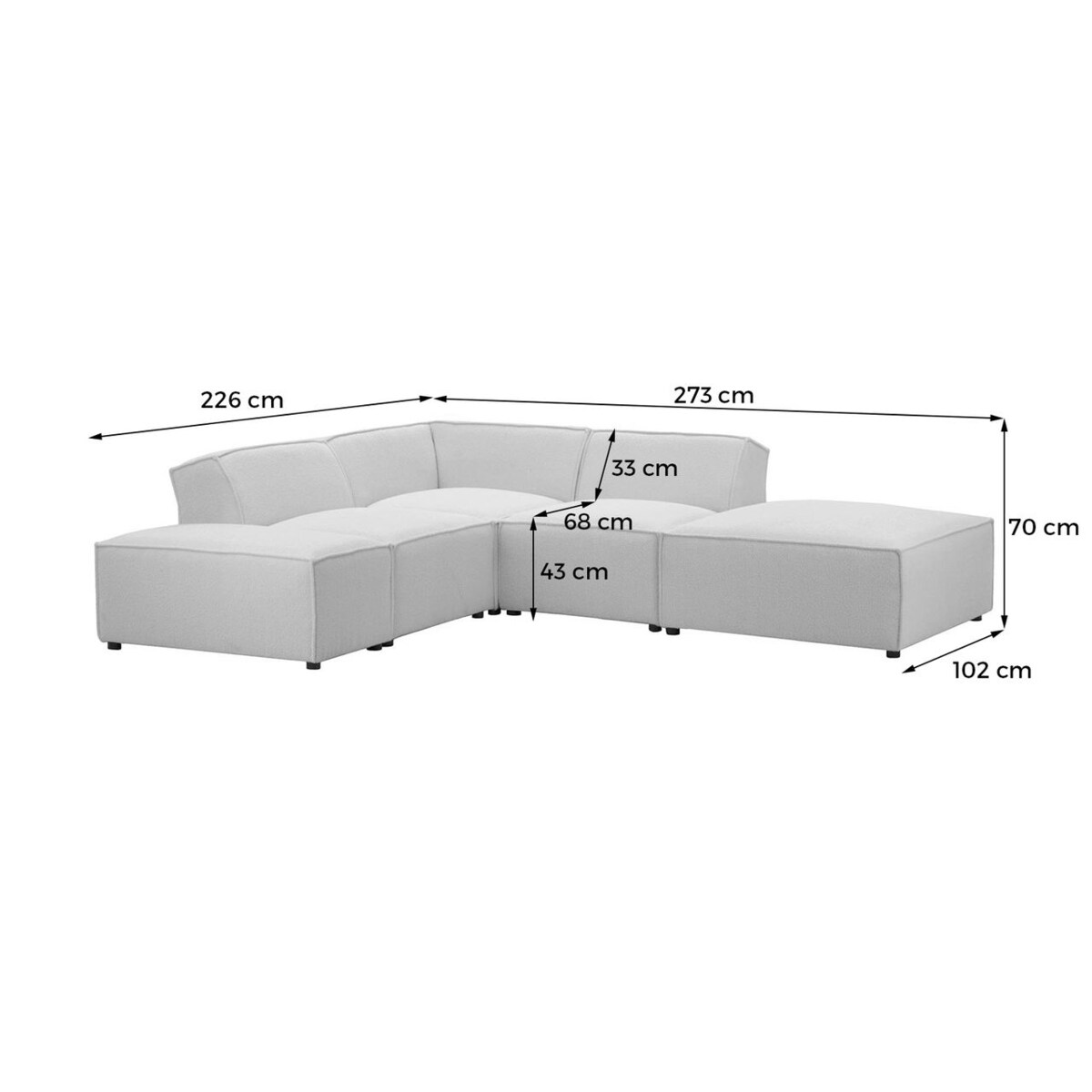Narożnik modułowy Mojo-Velluto 12