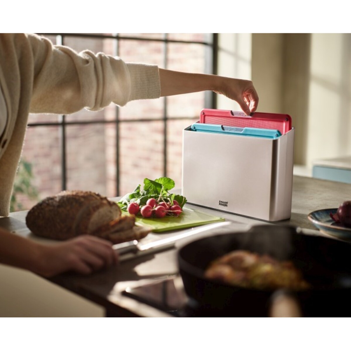 Zestaw 4 desek do krojenia L Folio Steel Icon, Joseph Joseph