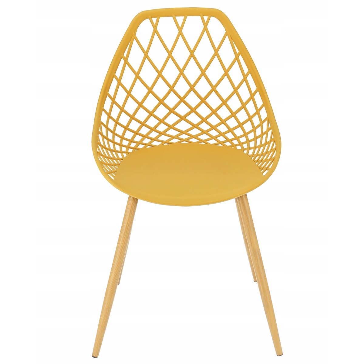 Krzesło ogrodowe plastikowe ARANDA musztardowe