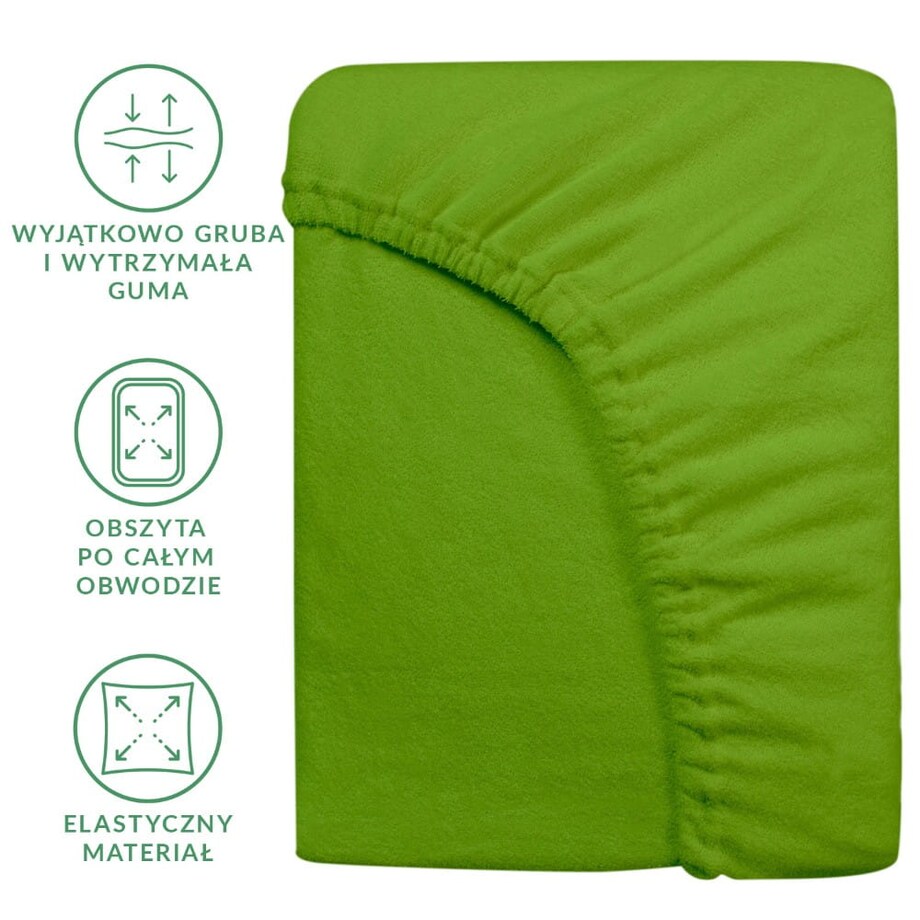 Prześcieradło frotte z gumką 120x200 kolor kaktus