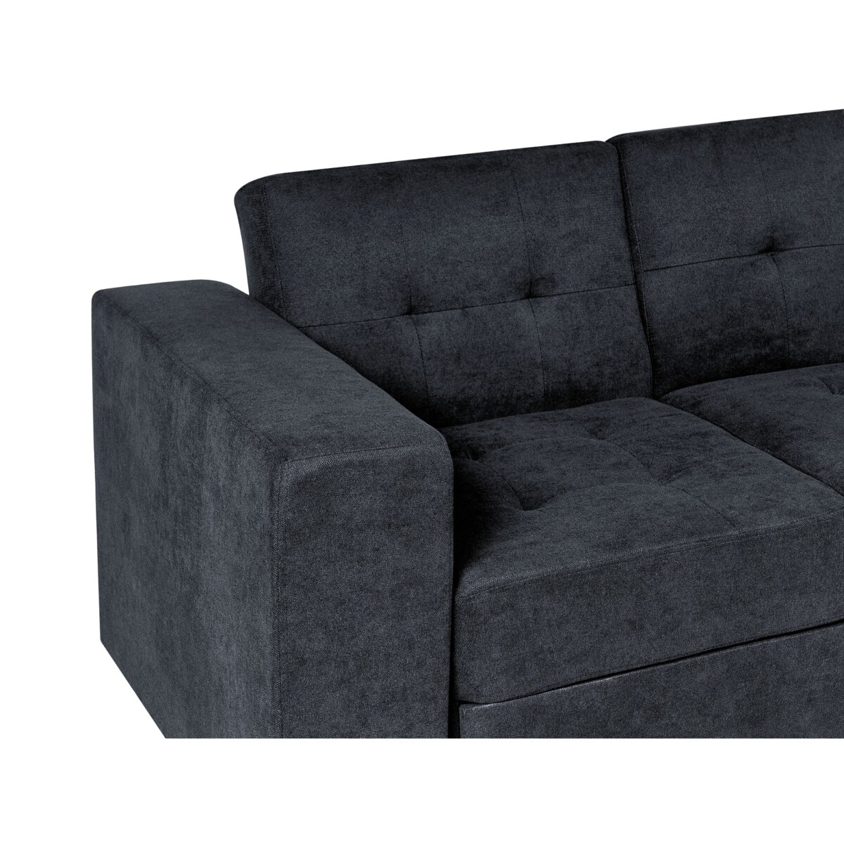 Sofa rozkładana czarna FALSTER