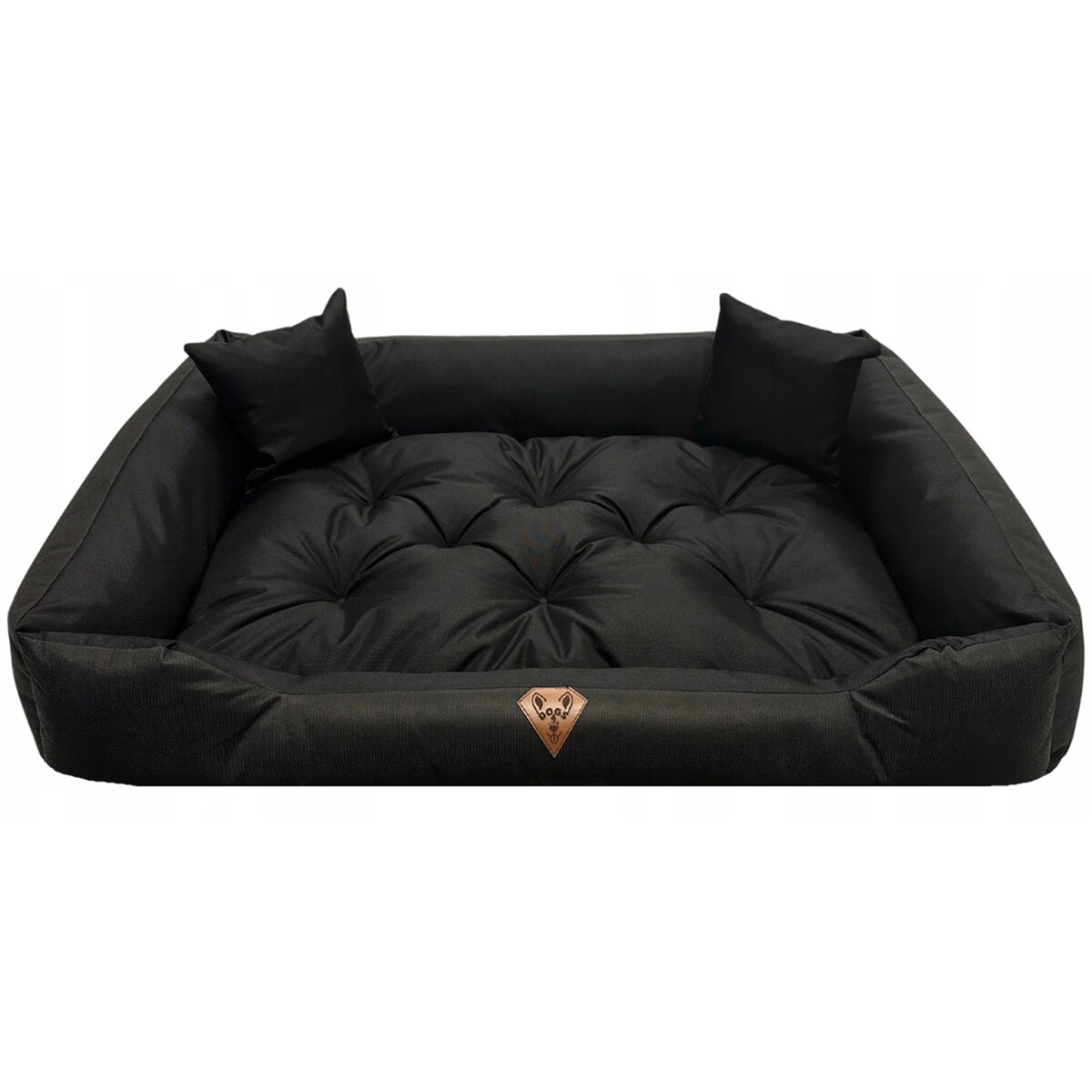 Legowisko Dla Psa Kanapa Posłanie 115X95 Cm Wodoodporne Poduszki Pikowane Czarne