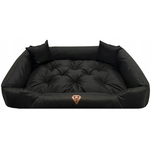 Legowisko Dla Psa Kanapa Posłanie 115X95 Cm Wodoodporne Poduszki Pikowane Czarne