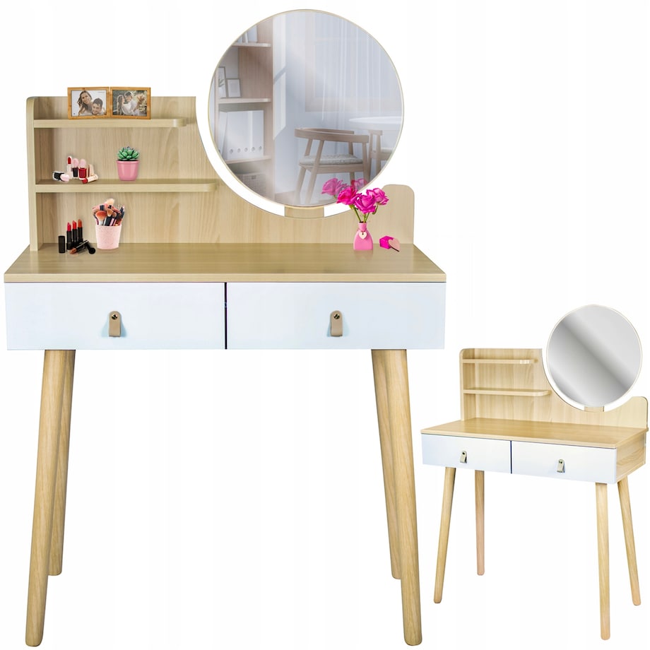 Toaletka z lustrem SCANDI kosmetyczna skandynawska