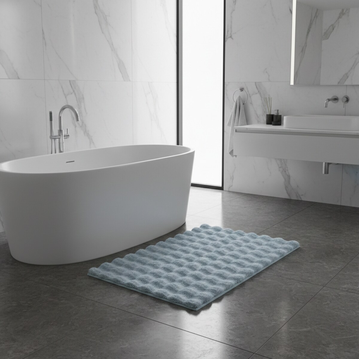 Kleine Wolke Cloud Luksusowy Dywanik łazienkowy 70x120 cm supermiękki opal niebieski