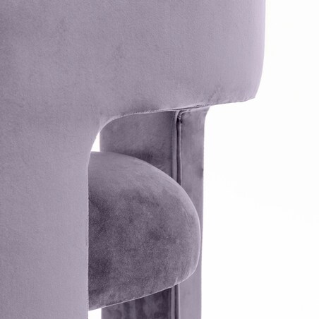 Fotel wypoczynkowy aksamitny liliowy Tiana