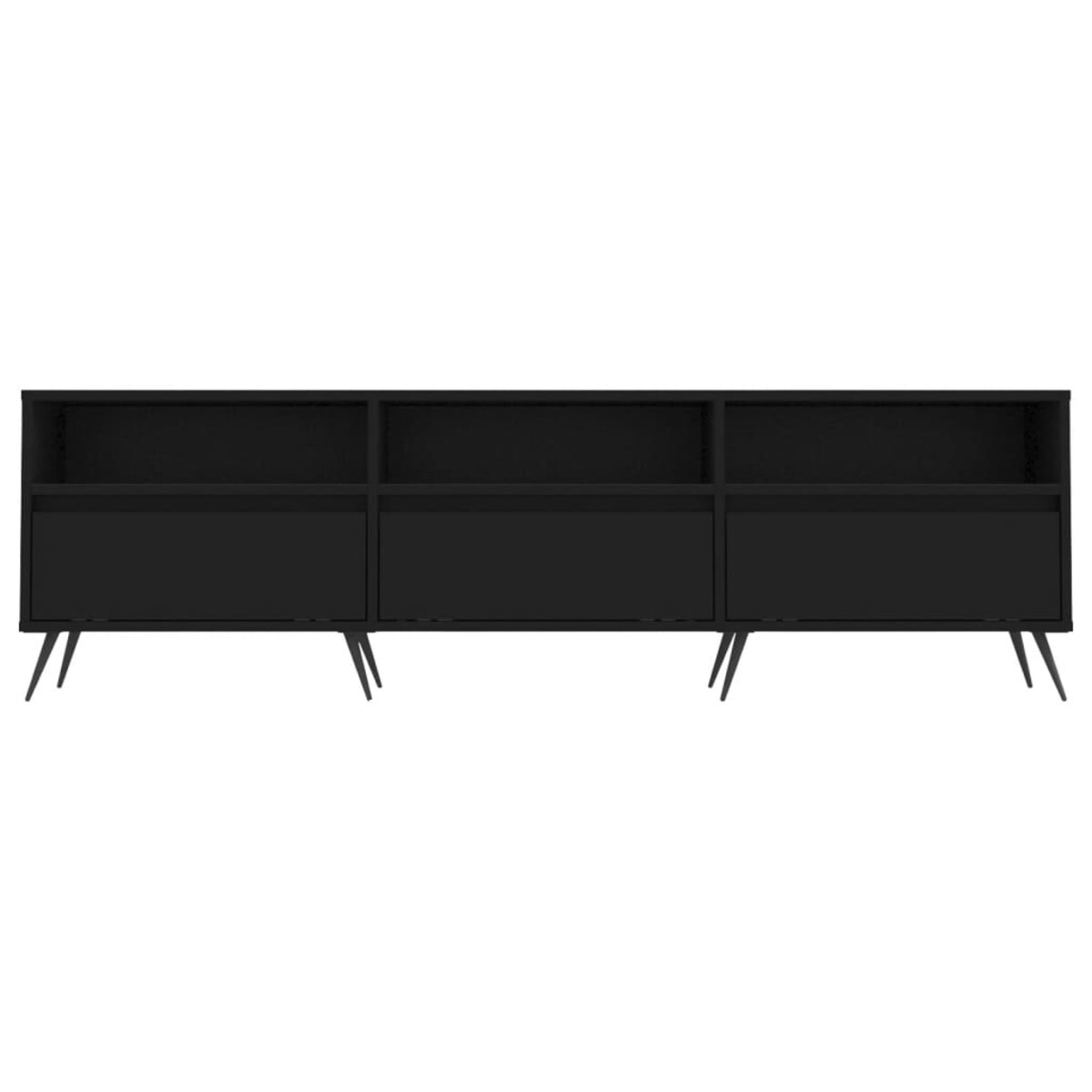 vidaXL Szafka pod TV, czarna, 150x30x44,5 cm, materiał drewnopochodny