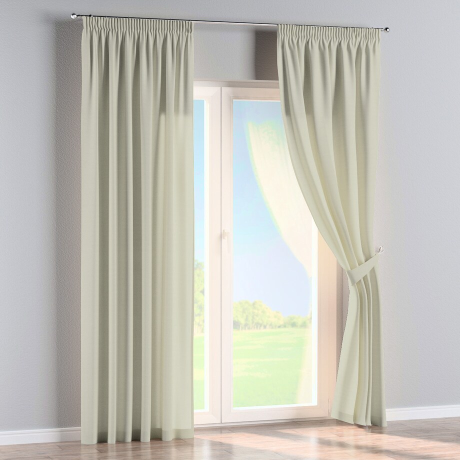 Zasłona na taśmie marszczącej 1 szt. 130x245 jasna oliwka