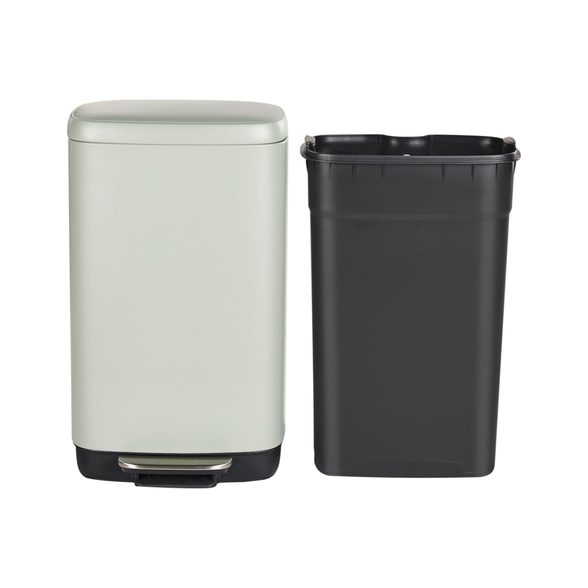 Kosz na śmieci z pedałem 30 L ECOCOLLECT Metal Jasnozielony