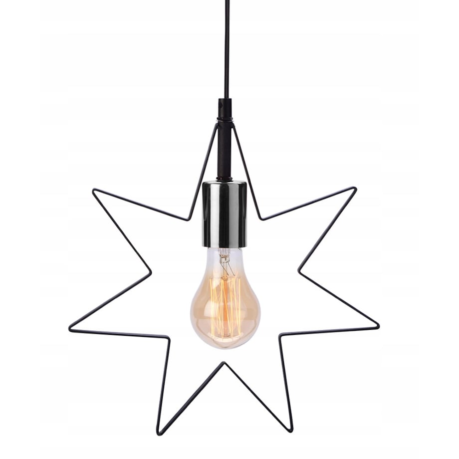 LAMPA wisząca GWIAZDA metalowa 30x32cm