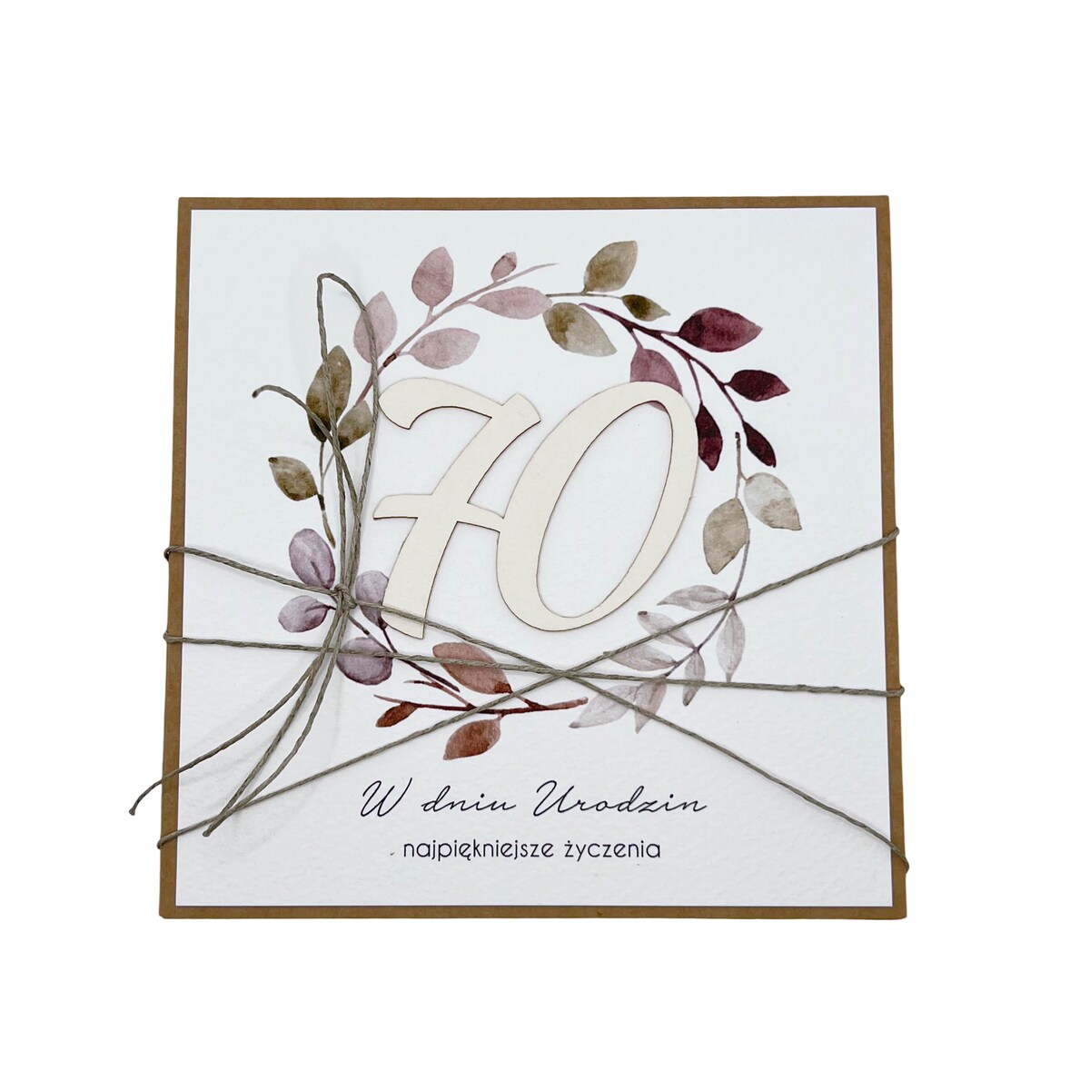 Wyjątkowa ręcznie robiona kartka na 70 urodziny, siedemdziesiątka - pomysł na prezent na siedemdziesiątkę
