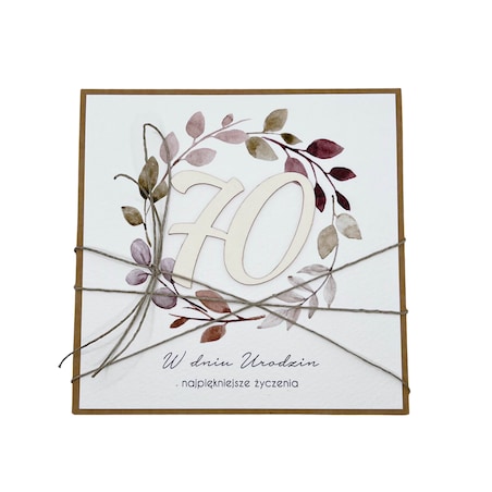 Wyjątkowa ręcznie robiona kartka na 70 urodziny, siedemdziesiątka - pomysł na prezent na siedemdziesiątkę