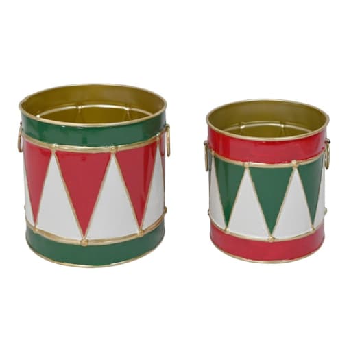 Osłonka metalowa 2 szt. 16x14,5 i 17,5x17 cm TAMBURO DA CIRCO