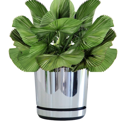 18 cm wzór LUSTRZANY Doniczka z podstawką glamour elegancka efekt lustra wysoki połysk nowoczesna