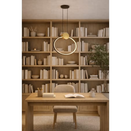 LAMPA WISZĄCA ZAFIRO M MOSIĄDZ CZERŃ