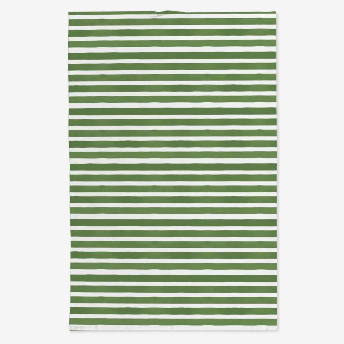Lniany ręcznik kuchenny - zielone paski