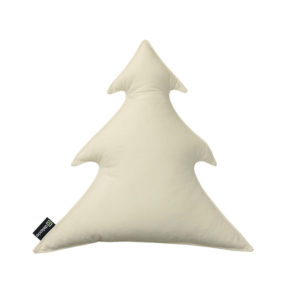 Poduszka Choinka 38x40cm, śmietankowa biel, 38x40x8cm, Velvet