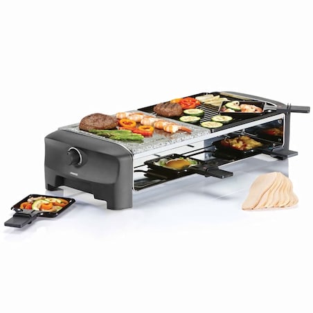 Princess Grill kamienny z 8 patelniami do raclette, 1300 W, 162820